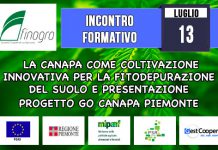 13 luglio 2018 – Incontro Informativo “La canapa come coltivazione innovativa per la fitodepurazione del suolo e presentazione progetto Go Canapa Piemonte”