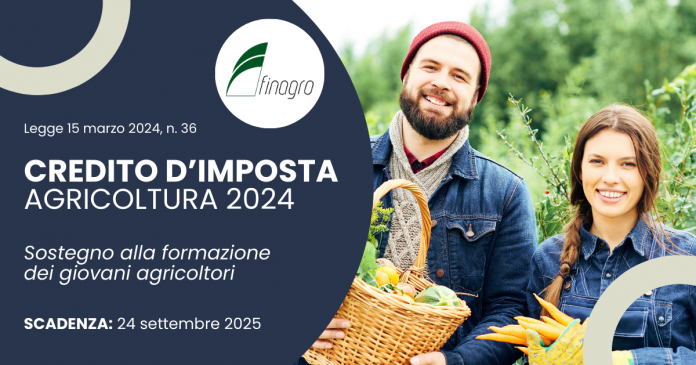 Credito d’imposta agricoltura 2024 per giovani agricoltori